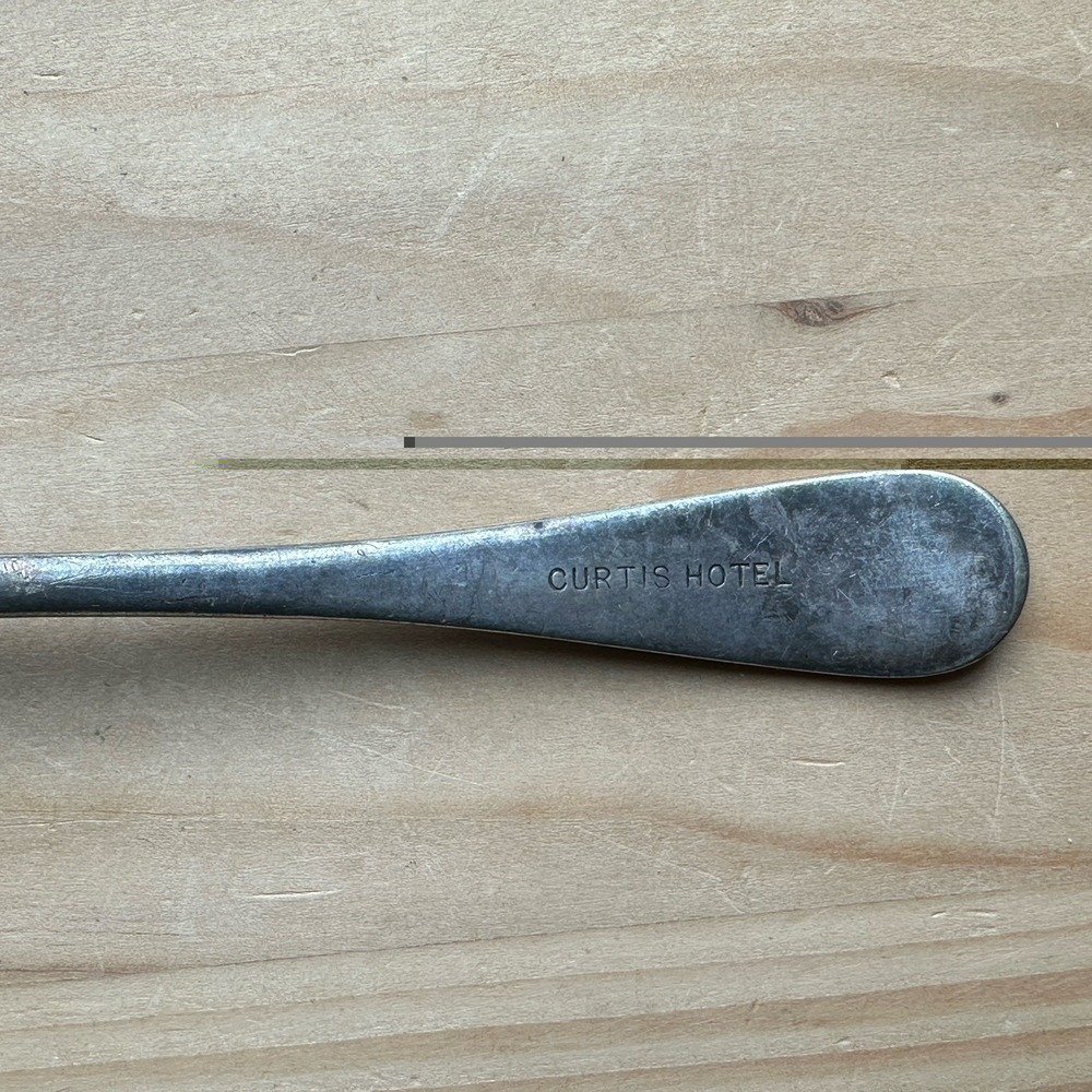 Vintage Signed Curtis Hotel Spoon 5.9 Inch 1847 Rogers‎ Brothers Silver Plate